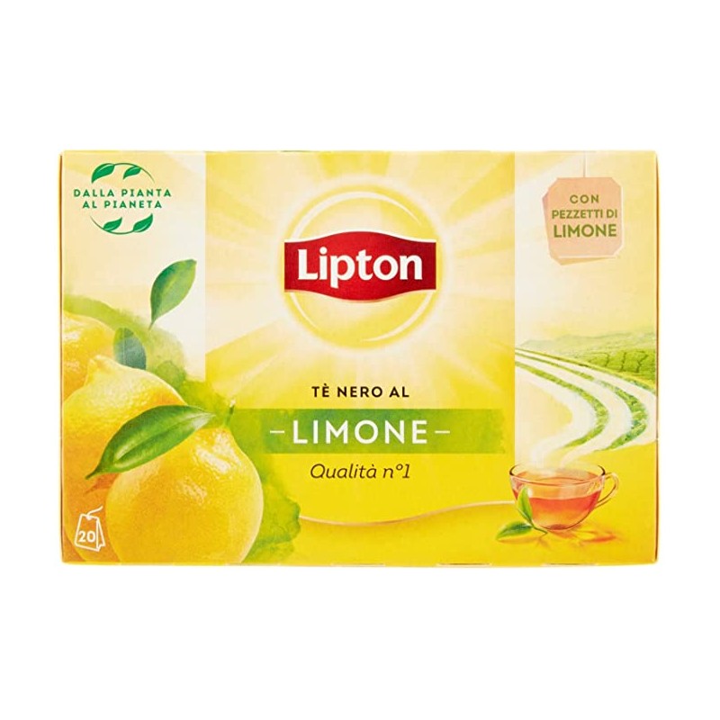 Thè Nero al Limone Lipton 20 Filtri - 30 g - Spesa Doc
