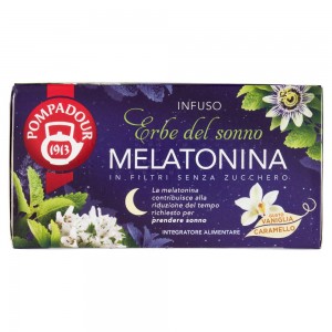 Infuso Erbe del Sonno Melatonina Senza Zucchero 18 Filtri Pompadour - 36 g