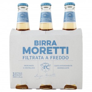 Birra Filtrata a Freddo Moretti - 3 x 33 cl