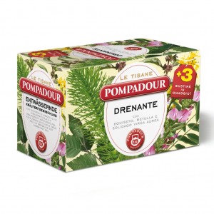 Tisana Detox con Ortica, Tè Verde e Tarassaco 15+3 Bustine Omaggio Pompadour  - 36 g - Spesa Doc