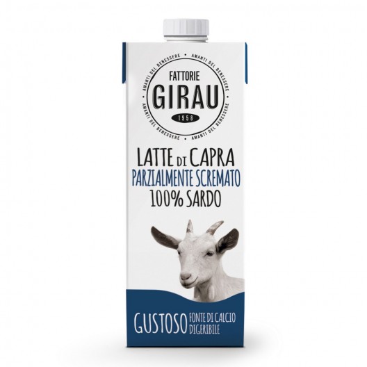 Latte di Capra UHT Parzialmente Scremato 100% Sardo Fattorie Girau - 1000 ml  - Spesa Doc