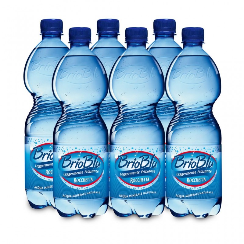Acqua Minerale Leggermente Frizzante Brio Blu Rocchetta - 6 Bottiglie da 50  CL - Spesa Doc