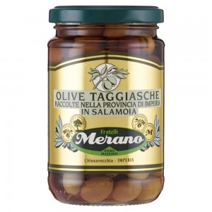 Olive Taggiasche Raccolte in Provincia di Imperia in Salamoia Merano - 280 g