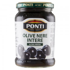 Olive Nere Intere in Salamoia Ponti - 300 g