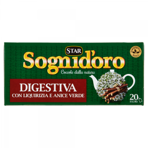 Tisana Digestiva con Liquirizia, Anice Verde 20 Filtri Sogni d'Oro - 40 g