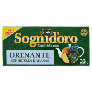 Tisana Drenante con Betulla, Ananas 20 Filtri Sogni d'Oro - 40 g