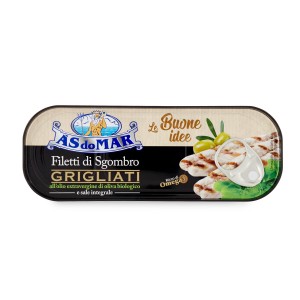 Filetti di Sgombro Grigliati all' Olio Extra Vergine di Oliva  Biologico Asdomar - 120 g