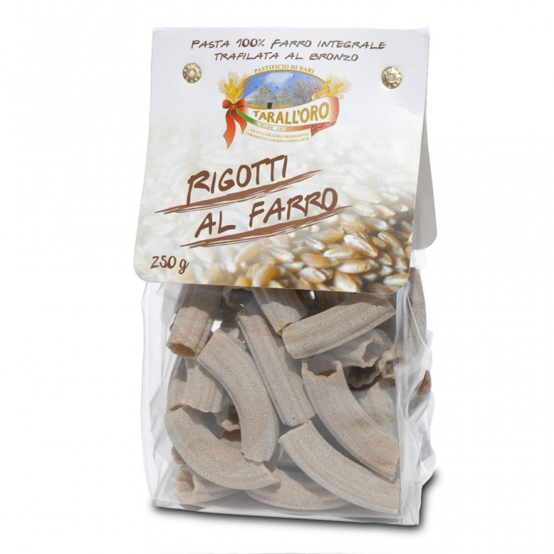 Pasta Rigotti 100% al Farro Integrale Trafilata in Bronzo Tarall'oro -  confezione da 250 g - Spesa Doc